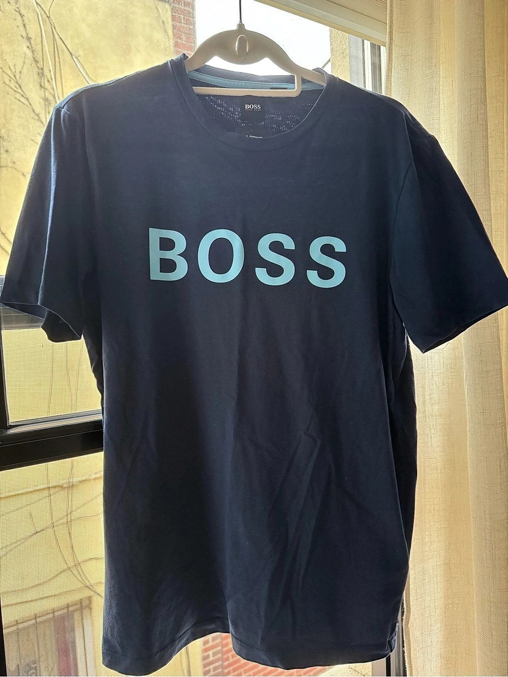 BOSS Men's Bionic Short Sleeve Tee Blue Medium